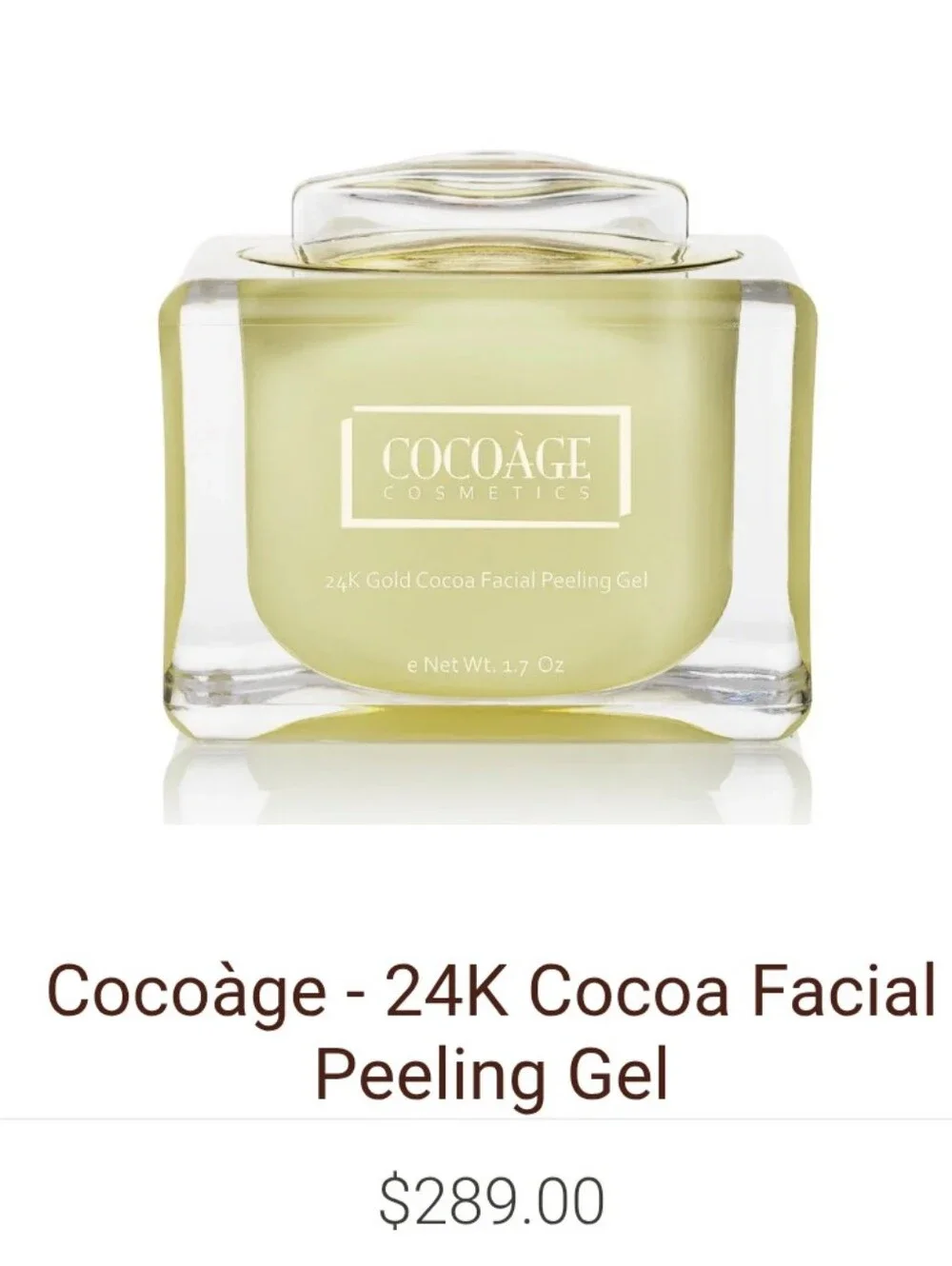 Cocoage 24K Gold Cocoa Facial Peeling Gel